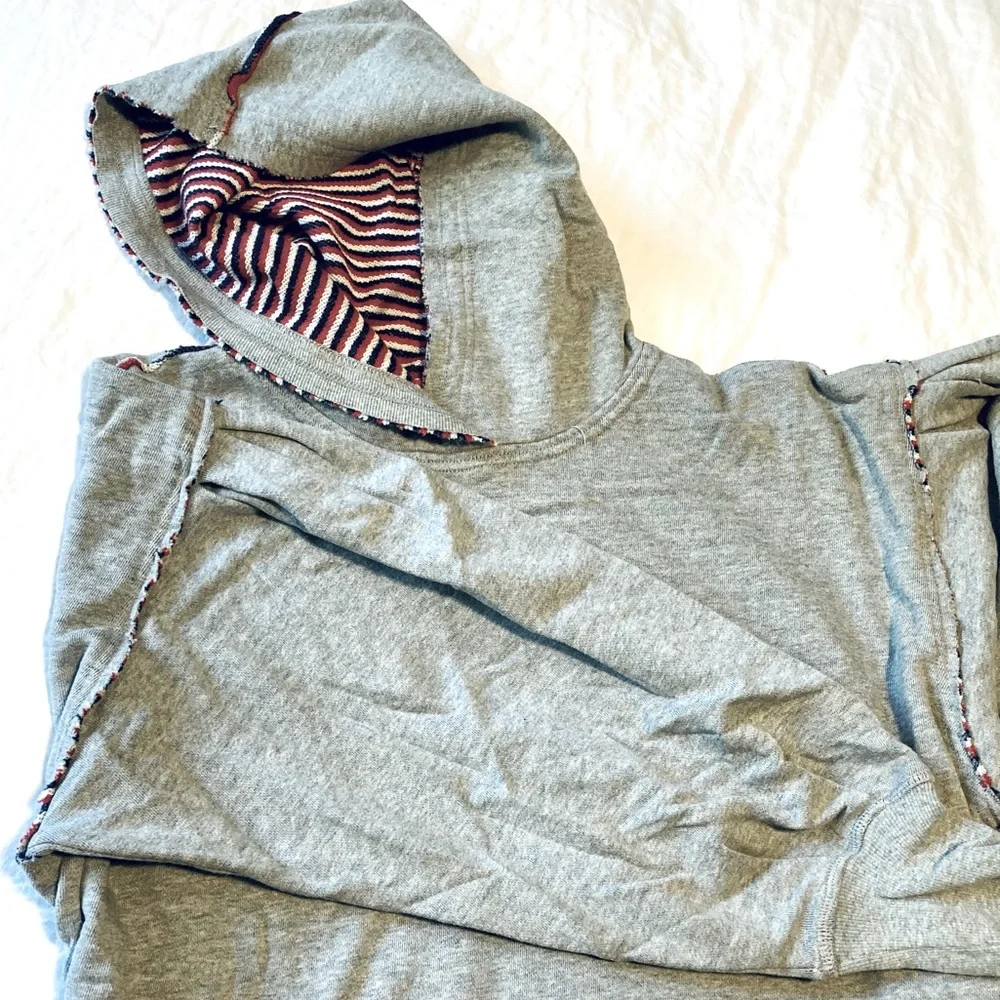 Free People Gray Balloon-Sleeve Hoodie Sweater - Picture 10 of 16